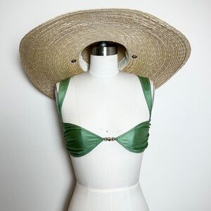 Sommer Swim Sage Green Soriya Bikini Top Size S